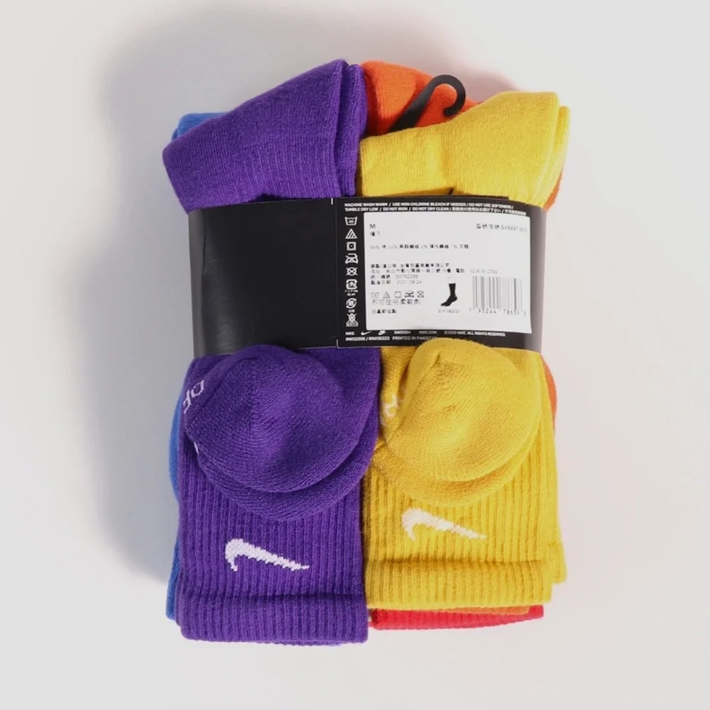 Nike Dri-fit Everyday plus cotton cushioned crew socks SX6897-903 multicolor